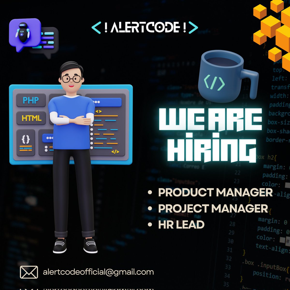 Alertcode_'s tweet image. We’re Growing — And We’re Hiring!
At AlertCode, we started with a simple vision:
💡 To build meaningful tech solutions that solve real problems.
We’re looking for passionate people who want to grow with us in these key roles.
#RemoteJobs #hr #managerjob