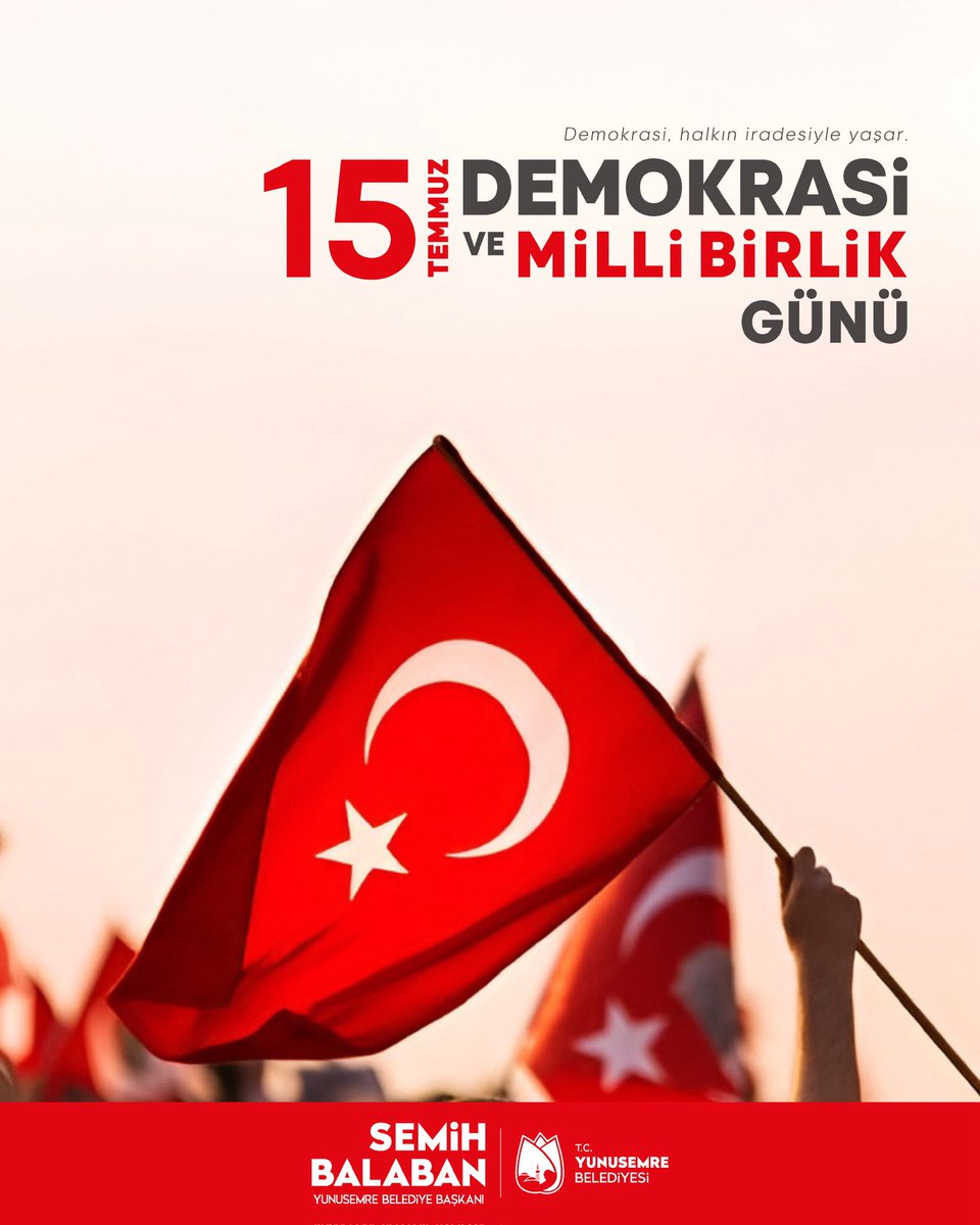 15 Temmuz Demokrasi ve Milli Birlik Günü kutlu olsun.