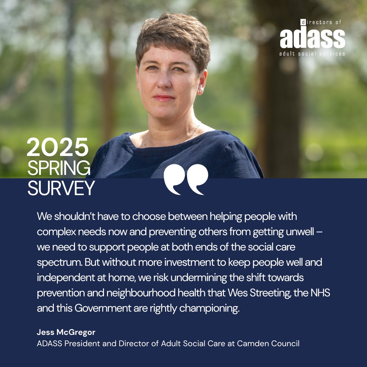 1adass's tweet image. Our new Spring Survey, out today, shows the highest overspend on adult social care in a decade, investment in prevention falling, while the need for care & support increases. Read the full report here adass.org.uk/documents/adas… #carecantwait #adultsocialcare