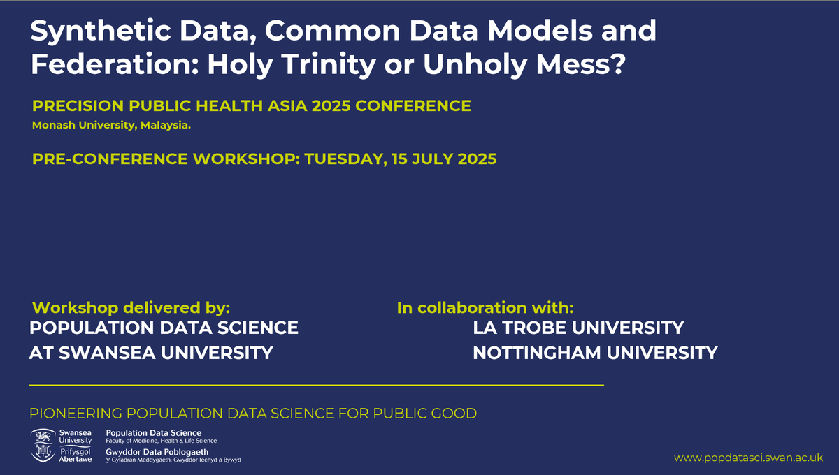 Ashley Akbari (@ashleyakbari) on Twitter photo Fantastic to deliver our workshop at the Precision Public Health Asia (PPHA) 2025 Pre-Conference Workshop hosted at <a href="/MonashMalaysia/">Monash Malaysia</a> with a fantastic group of collaborators - with great discussions & engagement from our workshop attendees 🚀
<a href="/SwanseaUni/">Swansea University</a> <a href="/latrobe/">La Trobe University</a> <a href="/UniofNottingham/">Uni of Nottingham #WeAreUoN</a> Fantastic to deliver our workshop at the Precision Public Health Asia (PPHA) 2025 Pre-Conference Workshop hosted at <a href="/MonashMalaysia/">Monash Malaysia</a> with a fantastic group of collaborators - with great discussions & engagement from our workshop attendees 🚀
<a href="/SwanseaUni/">Swansea University</a> <a href="/latrobe/">La Trobe University</a> <a href="/UniofNottingham/">Uni of Nottingham #WeAreUoN</a>