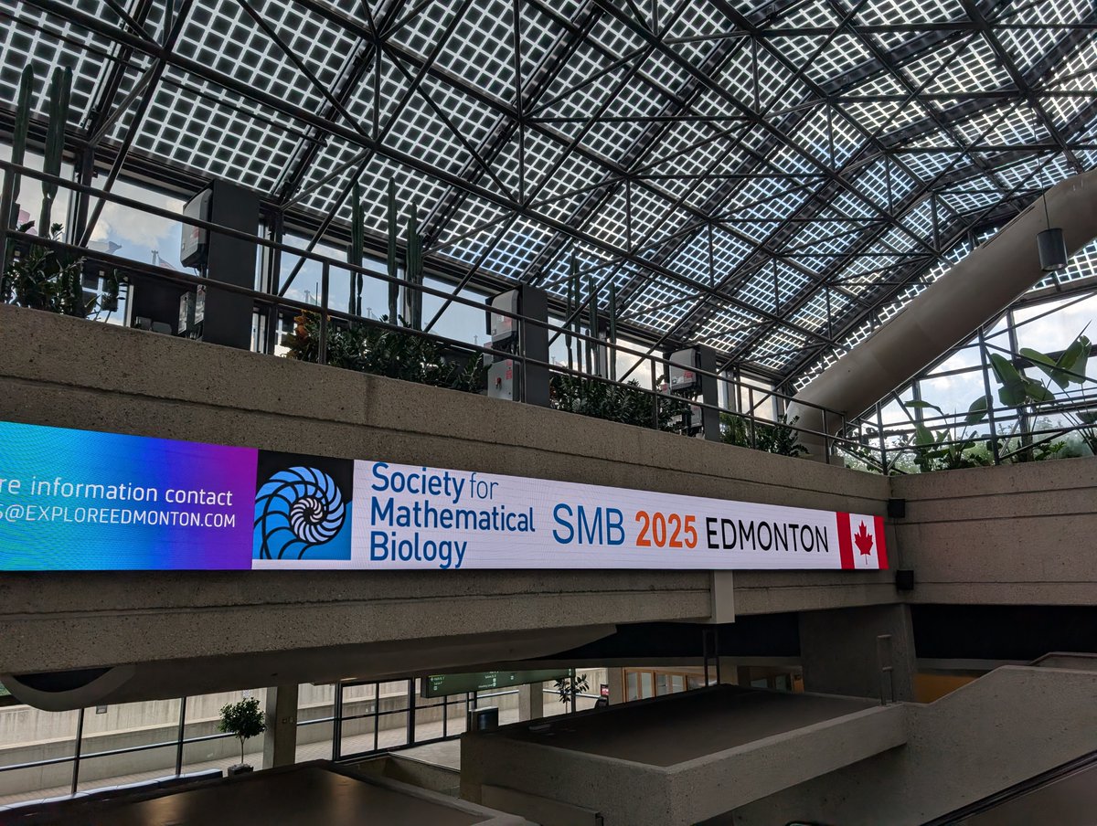dbhaskar92's tweet image. Excited to be back at #SMB2025! Edmonton is stunning this time of year. Been a member of @SMB_MathBiology since 2020 - it's one of my favorites, always try to attend in person if possible. This year I'm co-organizing a minisymposium with @StolzBernadette: 2025.smb.org/MFBM/MS-MFBM-1…