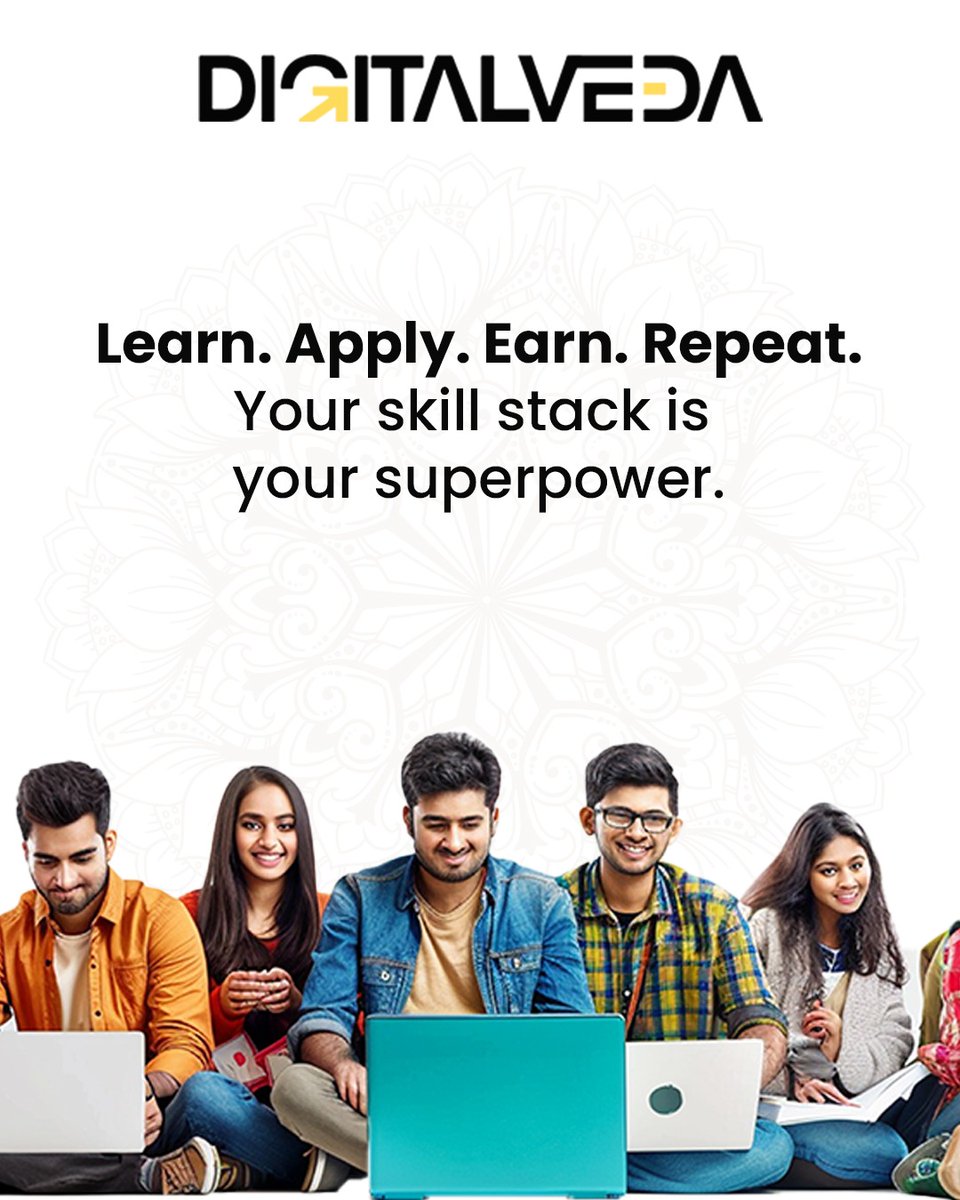 DigitalVeda1's tweet image. Degrees are optional. Skills are essential.
📈 From AI tools to Meta Ads – it’s what you do that counts.
Ready to stack skills that pay?
#DigitalVeda has your back.
#WorldYouthSkillsDay #SkillStack #DigitalSkills #LearnApplyEarn #FutureReady