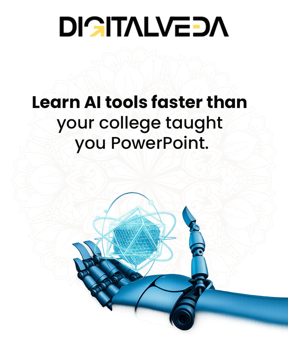 DigitalVeda1's tweet image. Degrees are optional. Skills are essential.
📈 From AI tools to Meta Ads – it’s what you do that counts.
Ready to stack skills that pay?
#DigitalVeda has your back.
#WorldYouthSkillsDay #SkillStack #DigitalSkills #LearnApplyEarn #FutureReady