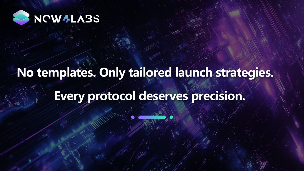 Now4Labs's tweet image. 🧠 We don’t offer templates.

We offer custom launch playbooks tailored to your protocol, market, and roadmap.

Welcome to the lab.

#Web3Strategy #Web3 #Crypto #Marketing