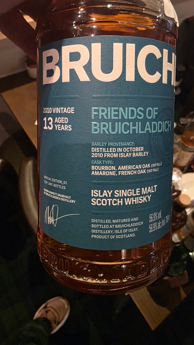 dnisbet250's tweet photo. #Dram 115 of #Dram366
@Bruichladdich by #FriendsOfBruichladduch
#IslayBarley
Sweet, creamy, yummy, wine
All balanced
9.5
#BuyADram Yes
#BuyABottle Yes
#Scotch #Whisky #SingleMalt #SingleCask https://t.co/8rhLV0UfSk