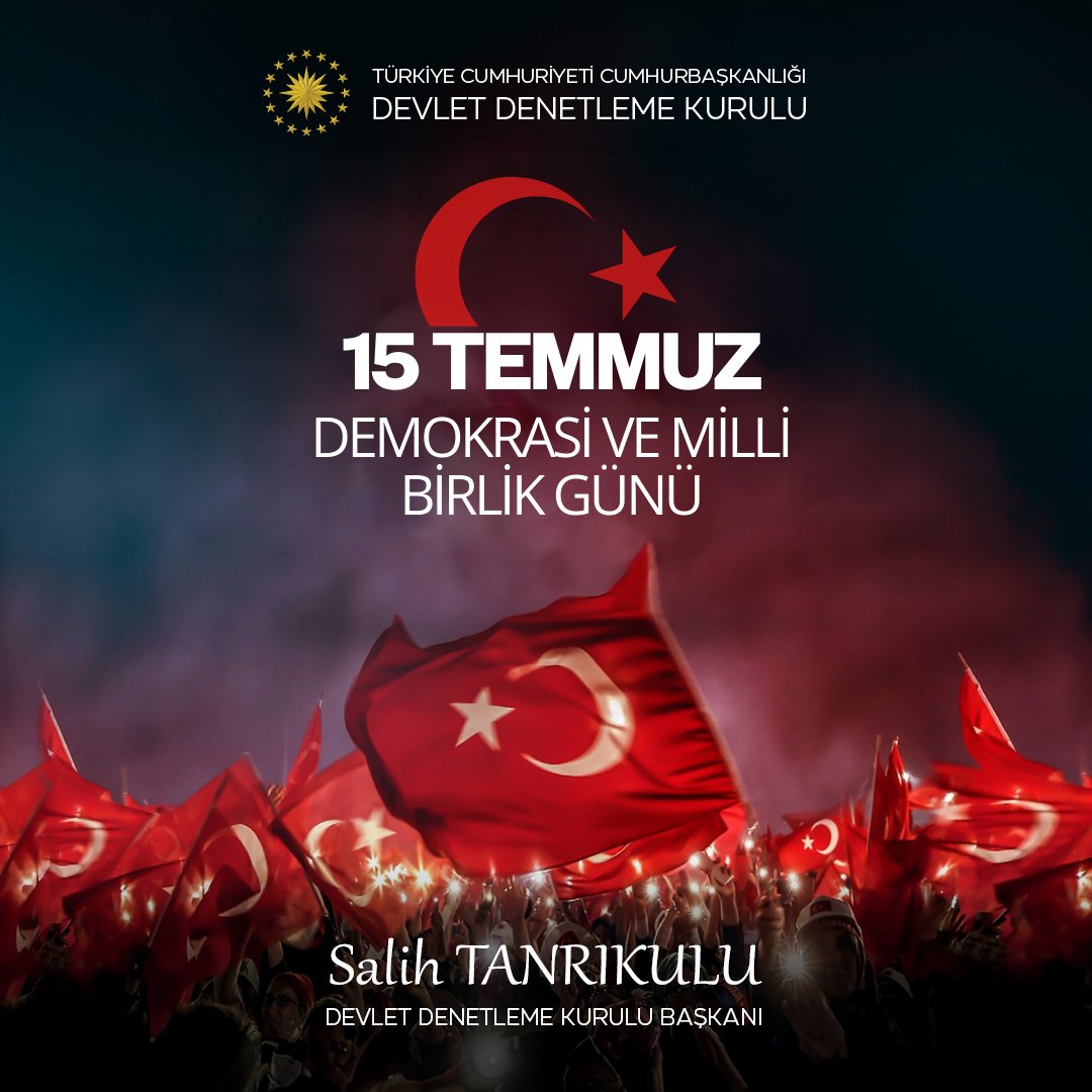 Salih Tanrıkulu (@tanrikulusalih) on Twitter photo #15Temmuz vatan, millet ve bayrak uğruna gözünü kırpmadan canını feda edenlerin destanıdır.
O gece Sayın Cumhurbaşkanımızın çağrısıyla meydanlara çıkan kahraman milletimiz sadece bir darbe girişimine değil, istikbalimize ve istiklalimize esaret zinciri vurmak isteyen karanlık #15Temmuz vatan, millet ve bayrak uğruna gözünü kırpmadan canını feda edenlerin destanıdır.
O gece Sayın Cumhurbaşkanımızın çağrısıyla meydanlara çıkan kahraman milletimiz sadece bir darbe girişimine değil, istikbalimize ve istiklalimize esaret zinciri vurmak isteyen karanlık