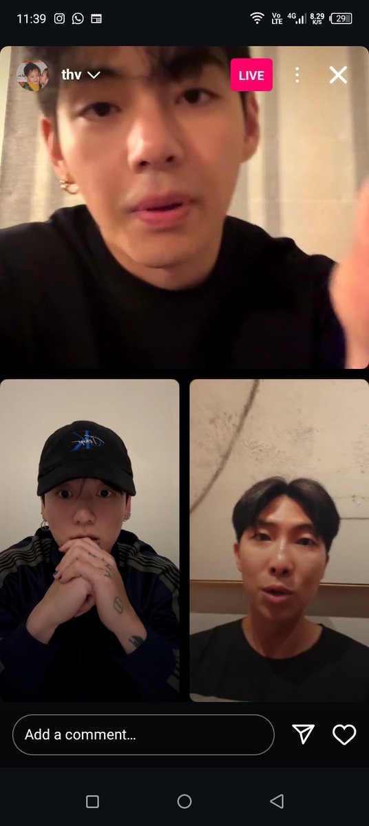 grace_thv's tweet photo. The live was so short .. 😭 https://t.co/88FFDcE8wr