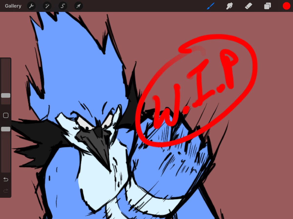 LycanNite's tweet image. First bit of art work (On twitter in a lo g while). This was a suggestion by my dad. It will be done soon.
#RegularShow #Mordecai