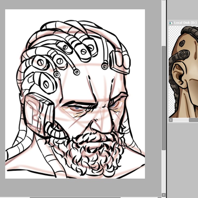 N3R7ED's tweet image. IronLadyEther made a wonderful drawing of Perturabo with a beard and now I think about it...