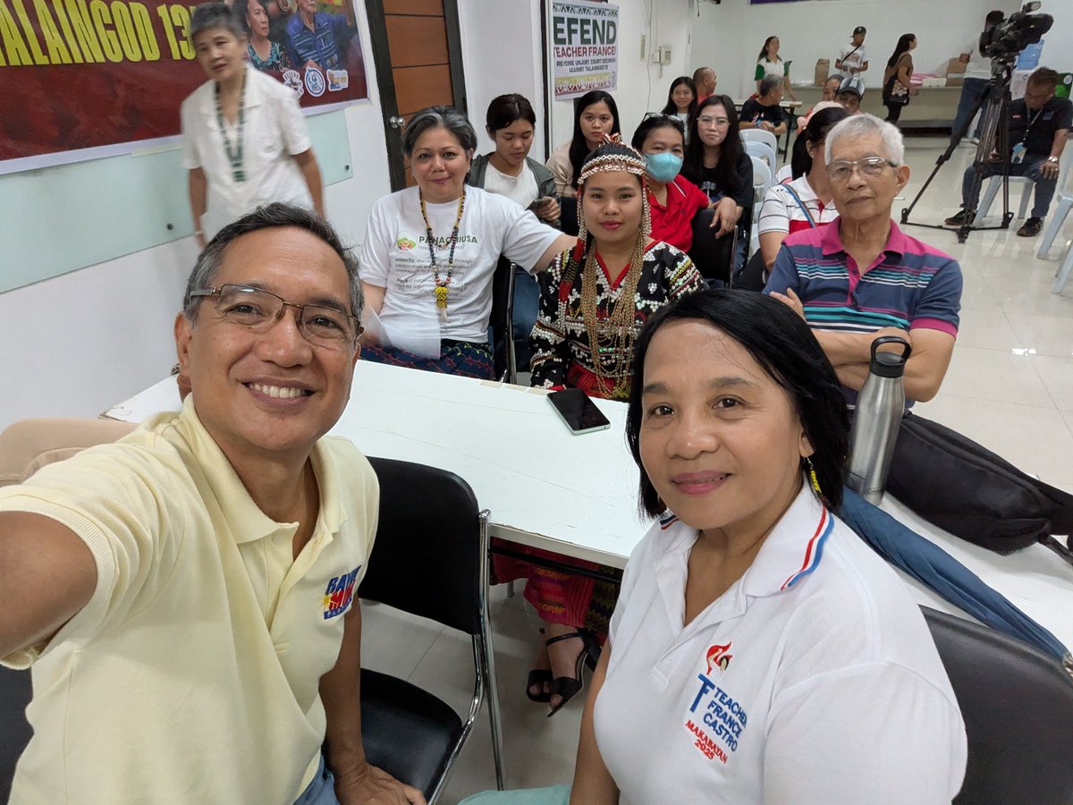 ATM: With former congresswoman France Castro at the Defend Talaingod 13 solidarity event. We stand with Teacher France, Ka Satur Ocampo and others unjustly and maliciously charged with child abuse for rescuing Lumad students from paramilitary groups in Talaingod, Davao del Norte