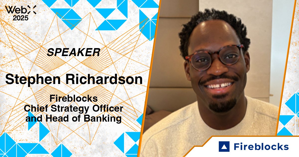 WebX_Asia's tweet image. Meet @thoughtsofsteve, Chief Strategy Officer and Head of Banking at Fireblocks, at #WebX2025 on August 25–26, 2025.
Stephen Richardson is the Chief Strategy Officer and Head of Banking at Fireblocks, an enterprise platform for managing digital asset operations and building…