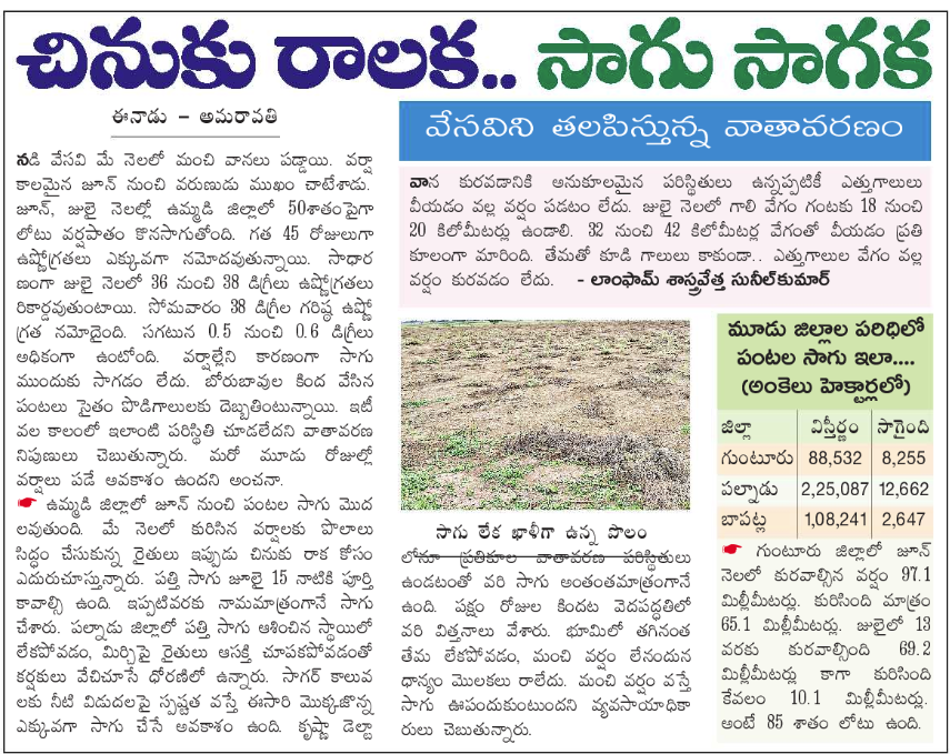 UttarandhraNow's tweet photo. గుంటూరు జిల్లాలో తీవ్ర స్థాయిలో కరువు. వర్షం పడక రైతుల్లో ఆవేదవ.
#Drought #Guntur #AndhraPradesh #UANow #NoRains https://t.co/zLYIVe1TRH