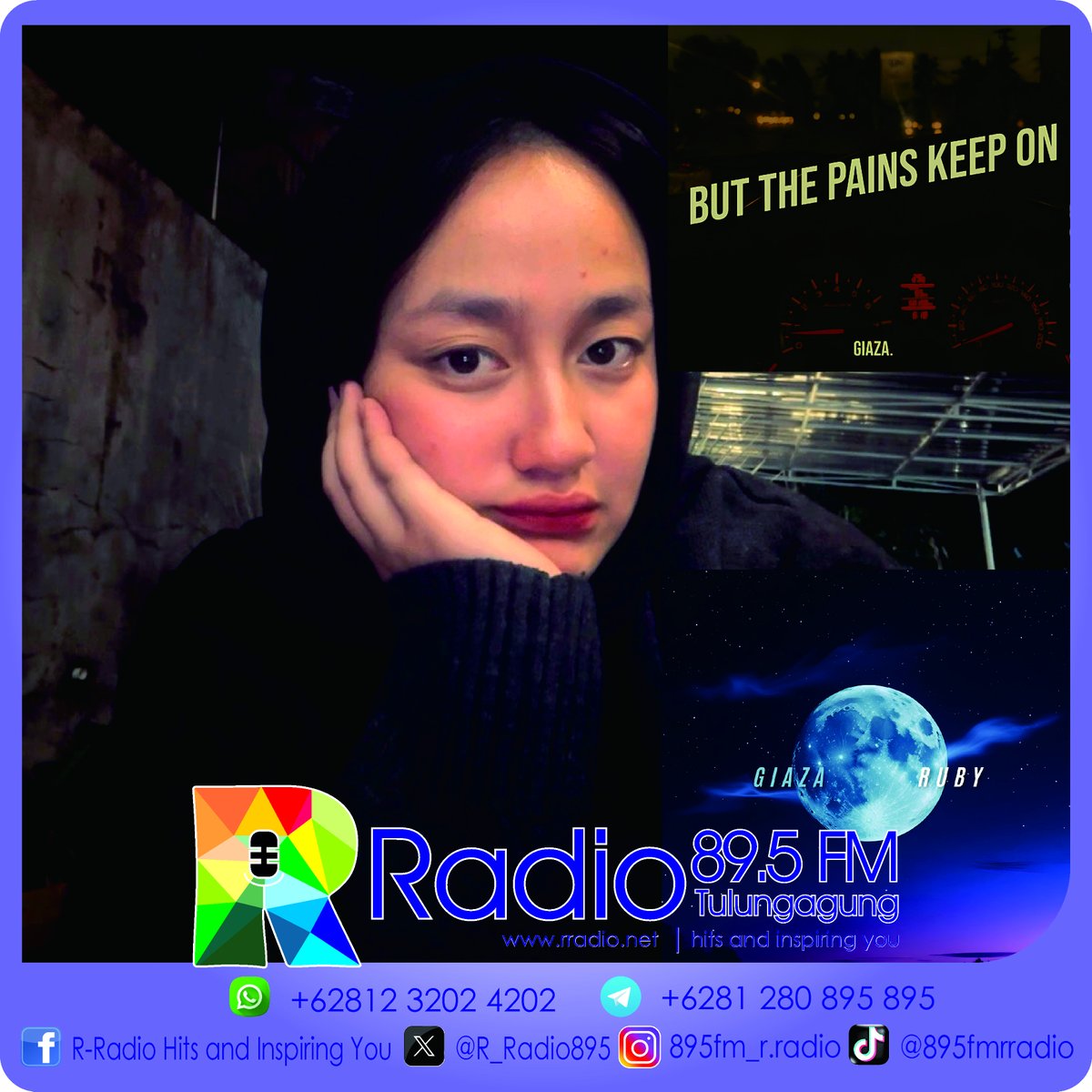 R_Radio895's tweet image. KAWAN – Musisi indie-pop asal Bengkulu, Giaza., kmbli mnunjukkn sisi paling personal dari prjalanan musikalnya lewat 2 rilisan trbaru: “But The Pains Keep On” dan “Ruby”.
Simak single “But The Pains Keep On” dan “Ruby” dari Giaza hanya di 89.5 FM R-Radio, Hits and Inspiring You