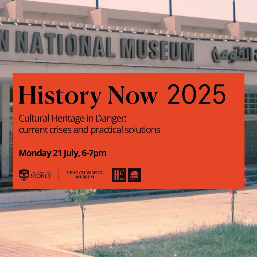 History Council of NSW (@historynsw) on Twitter photo Come along to the next History Now event at the Chau Chak Wing Museum
Hear from speakers Dr Julien Cooper, Professor Richard Mackay and Dr Charlotte Feakins
This event will also be live streamed so register your spot via buff.ly/Zgk8EAT
<a href="/ccwm_sydney/">Chau Chak Wing Museum</a> <a href="/vgcc_sydney/">Vere Gordon Childe Centre</a> Come along to the next History Now event at the Chau Chak Wing Museum
Hear from speakers Dr Julien Cooper, Professor Richard Mackay and Dr Charlotte Feakins
This event will also be live streamed so register your spot via buff.ly/Zgk8EAT
<a href="/ccwm_sydney/">Chau Chak Wing Museum</a> <a href="/vgcc_sydney/">Vere Gordon Childe Centre</a>