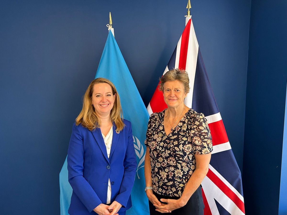 IOMchief's tweet image. A meaningful exchange with H.E. Dame @BWoodward_UN of @UKUN_NewYork.
We had a great discussion about how the drivers of migration are relevant to key Security Council discussions.
The UK is a key partner for IOM's people-centered solutions.