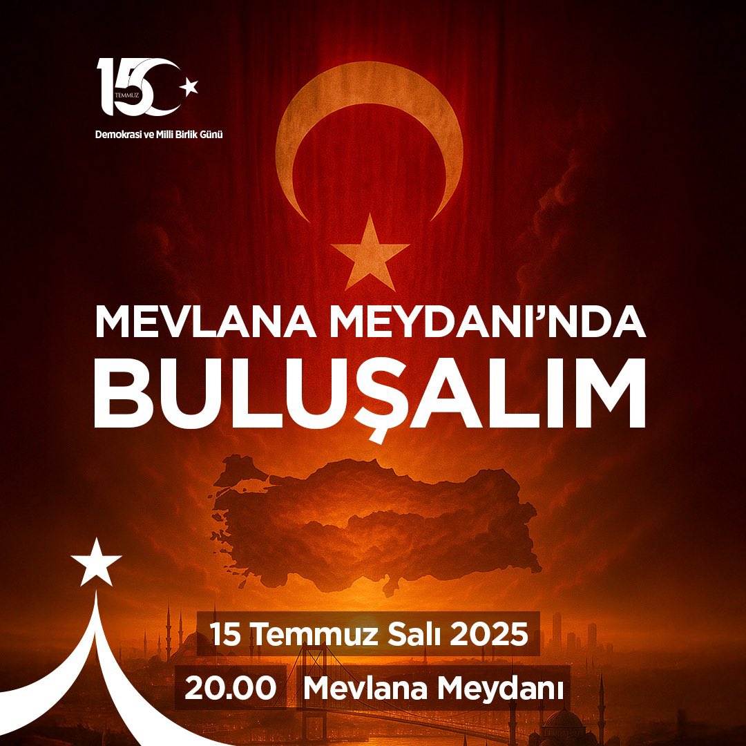 15 Temmuz, aziz milletimizin imanla yazdığı bir kahramanlık destanıdır. 

O karanlık gecede vatan uğruna canını feda eden şehitlerimizi rahmetle anıyor, gazilerimize afiyet diliyorum.

Demokrasi ve millî irade uğruna gösterdiğimiz o günkü tarihi duruşu hep birlikte yeniden