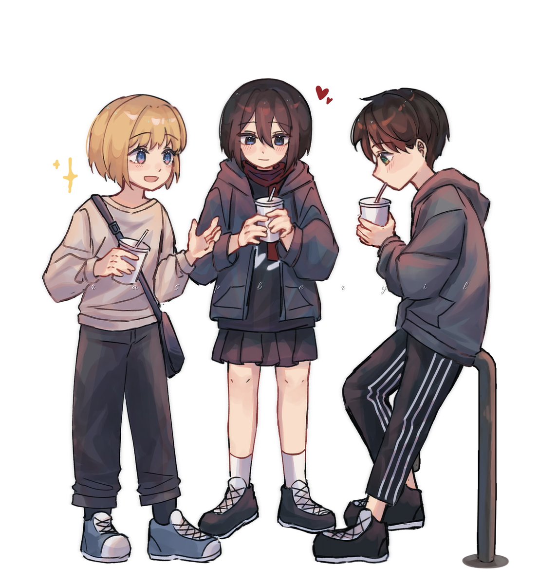 rasp_beryil's tweet image. #aot #eren #mikasa #armin