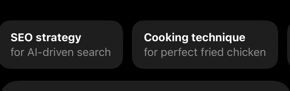 JHTScherck's tweet image. ChatGPT personalization on mobile objectively better than anything Google has ever put in front of me in search.