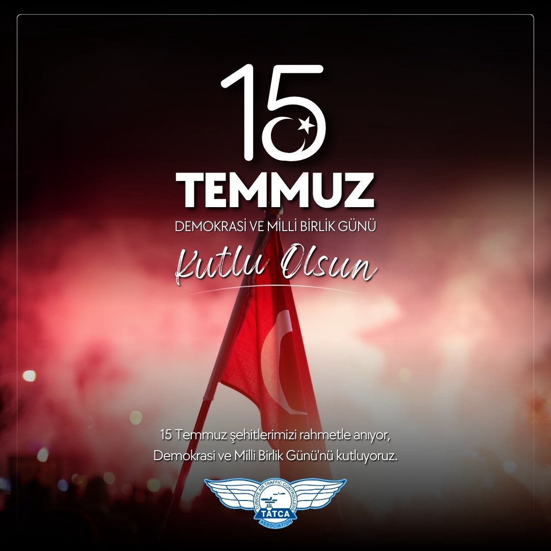 15 Temmuz Demokrasi ve Millî Birlik Günü’nü kutluyor; demokrasiye ve özgürlüğümüze sahip çıkan tüm şehitlerimizi rahmet, gazilerimizi saygıyla anıyoruz. 🇹🇷