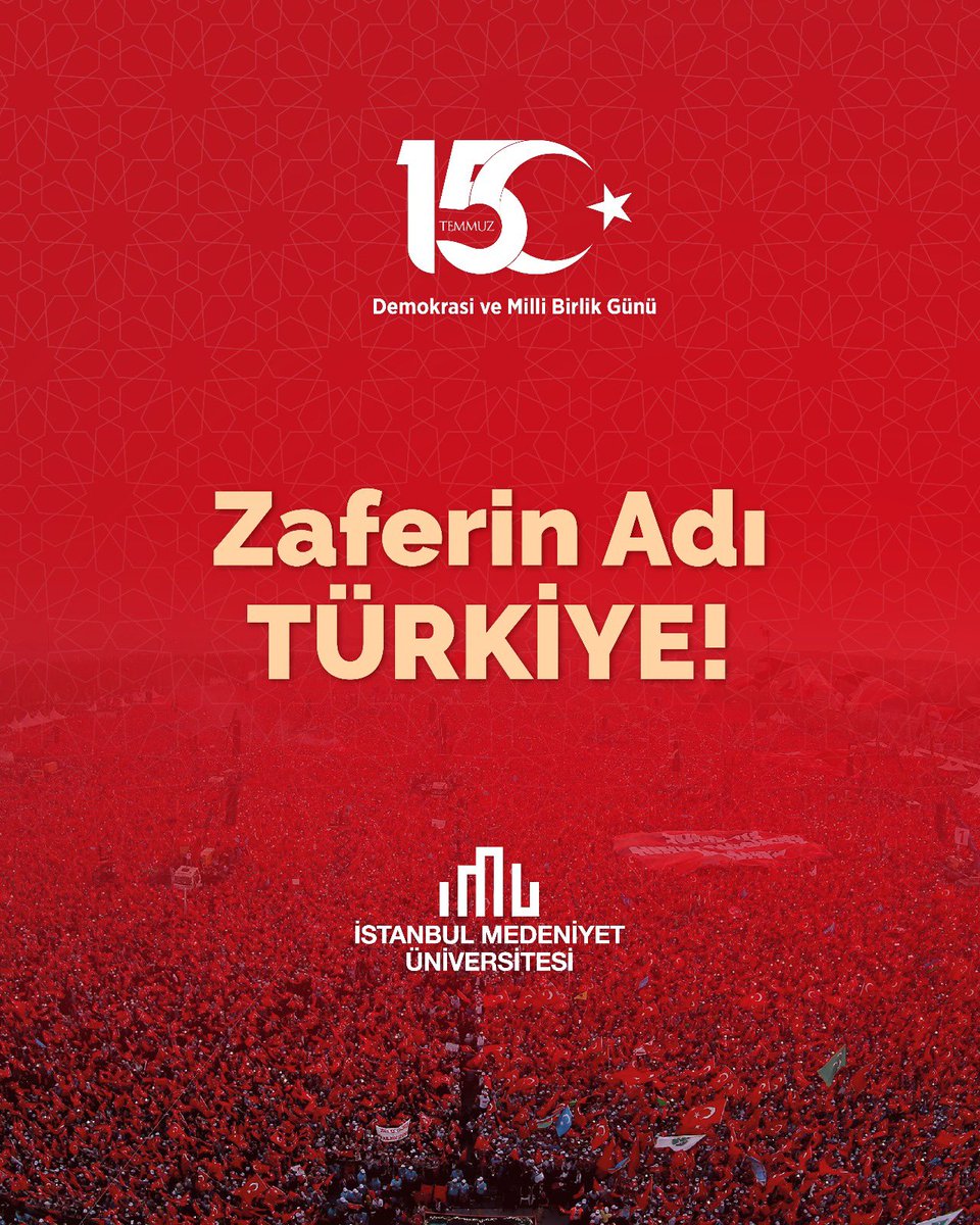 15 Temmuz, sadece bir onurlu direniş değil, bir milletin geleceğine sahip çıkma iradesidir.
Bu iradenin simgesi olan şehitlerimizi saygı ve rahmetle anıyor, gazilerimize şükranlarımızı sunuyoruz.