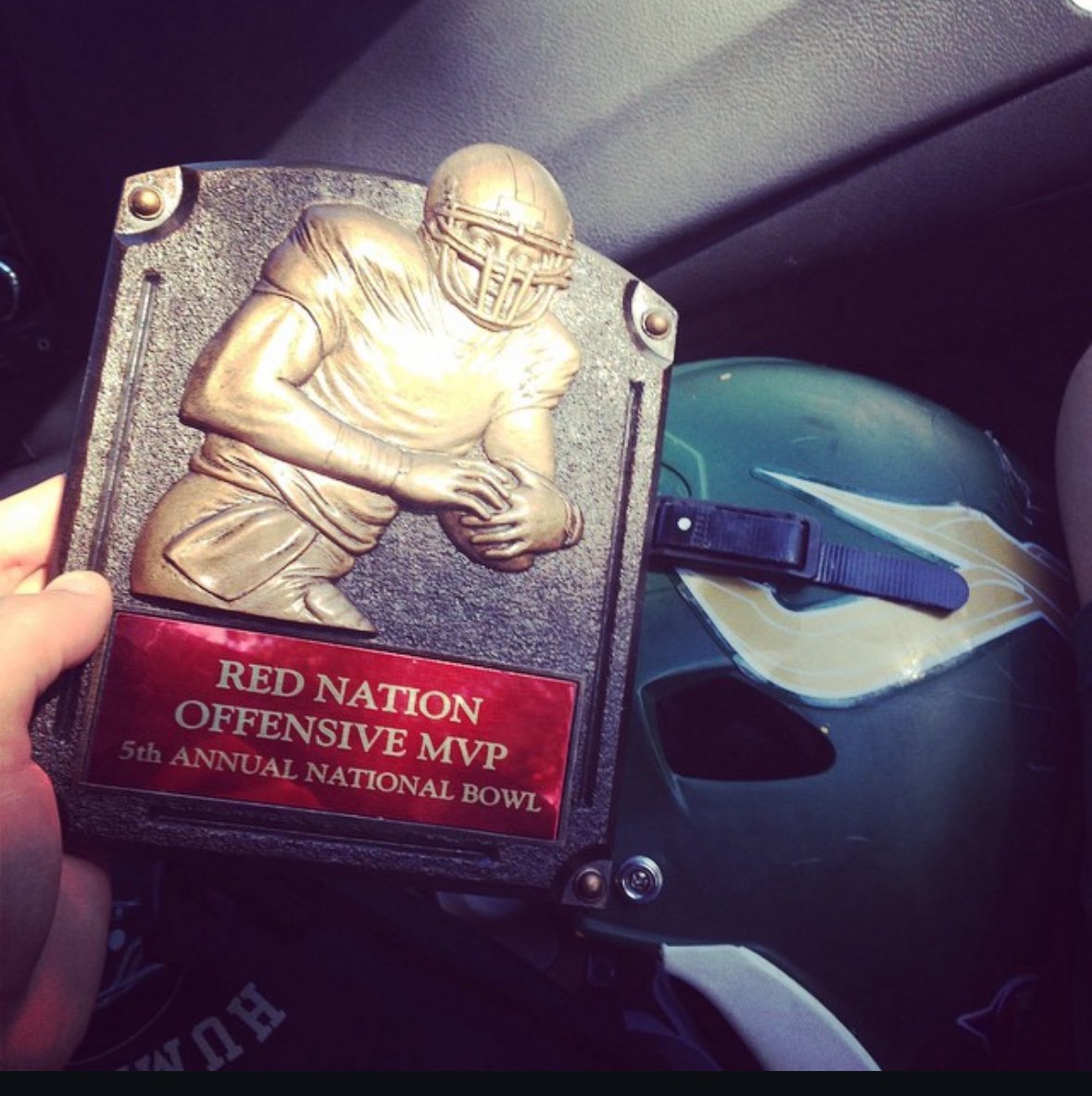 Many don’t realize, had eyes on me for sure. I hurt my knee my senior year of college. Undersized white running back with a bad knee injury. That’s not great. But I’m proud of what I did. Tough luck, but I broke records everywhere I went my whole career.