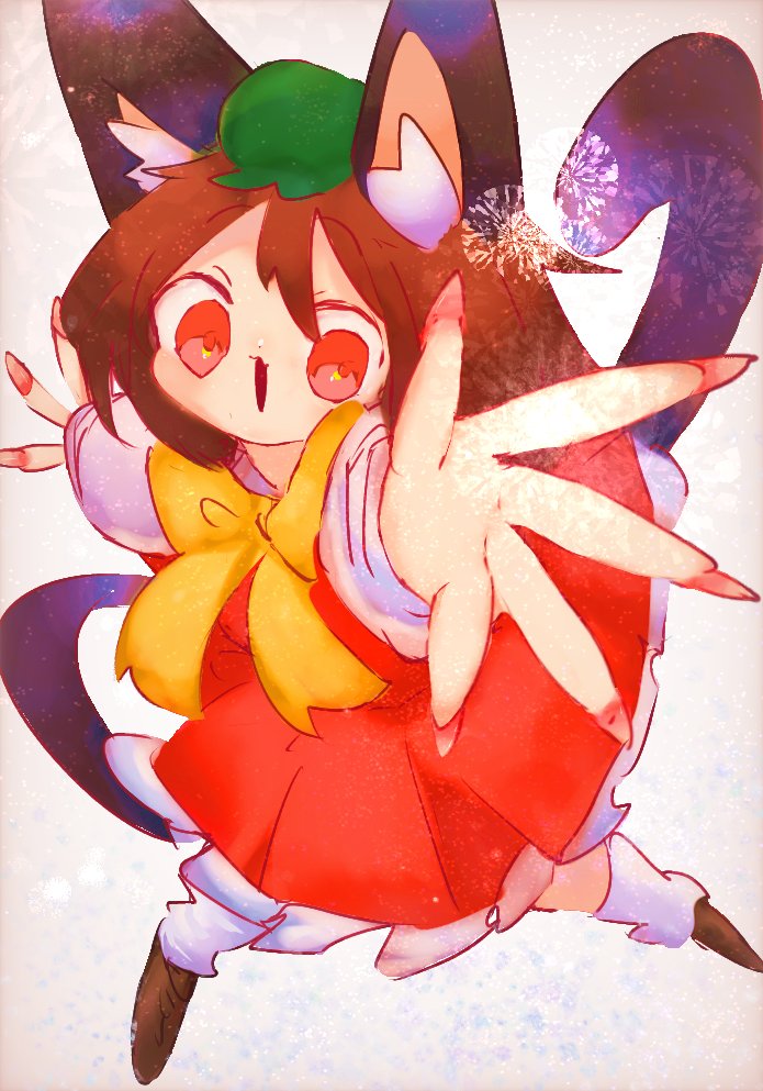 ･:*+.\(( °ω° ))/.:+
#東方Project ＃ちぇん　＃橙