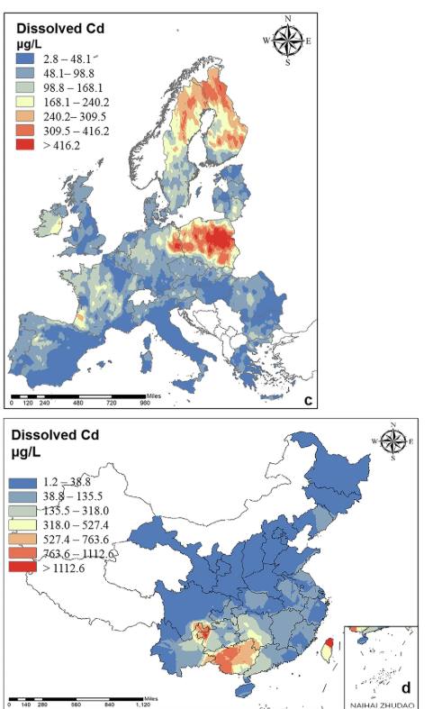 Panos Panagos (@panospanagos33) on Twitter photo How much cadmium is uptake within the soil‒plant system ? 🌱🌿🏝️ Is this dangerous?🍡⚡️Total cadmium content in Chinese 🇨🇳topsoils was ~11% higher than the Europe🇪🇺, while average dissolved cadmium content was ~16.8% higher. Published in <a href="/NaturePortfolio/">Nature Portfolio</a> nature.com/articles/s4324… How much cadmium is uptake within the soil‒plant system ? 🌱🌿🏝️ Is this dangerous?🍡⚡️Total cadmium content in Chinese 🇨🇳topsoils was ~11% higher than the Europe🇪🇺, while average dissolved cadmium content was ~16.8% higher. Published in <a href="/NaturePortfolio/">Nature Portfolio</a> nature.com/articles/s4324…