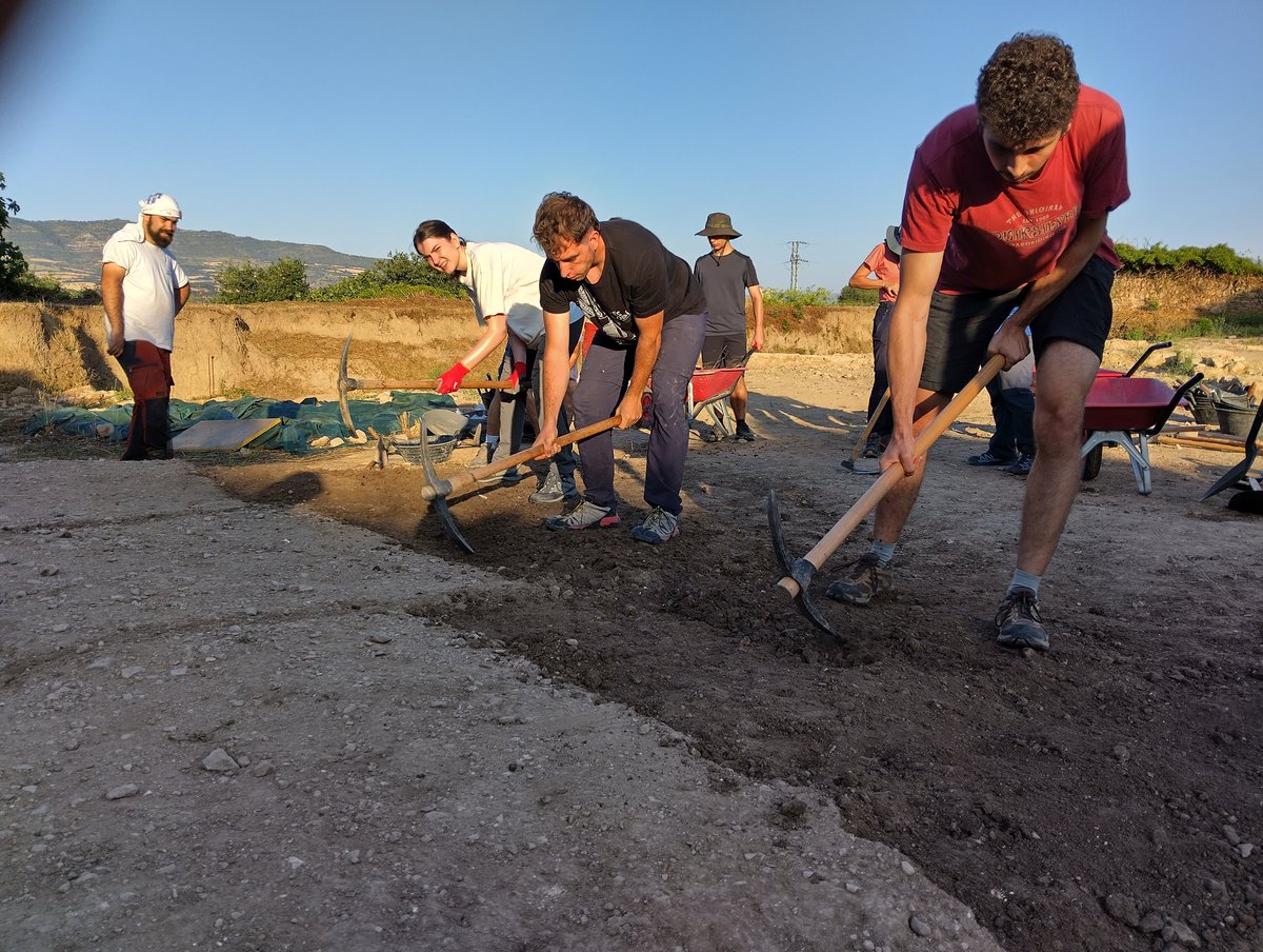 Bon dia! Aquí estem, de bon matí, passant el pinzellet.
#arqueologiareal