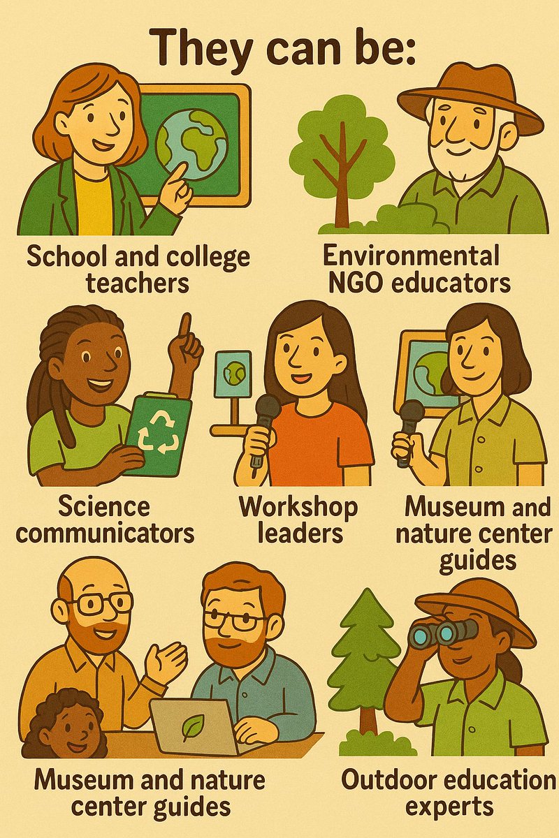ShareVisdom's tweet image. 🌱 Environmental Educationalists and Educators
#EnvironmentalEducation #EcoEducators #ClimateLearning #NatureTeachers #GreenCurriculum #SustainabilityEducation #OutdoorLearning #ForestSchool #EcoAwareness #EnvironmentalJustice #ClimateAction #EnvironmentalLeaders #Conservation