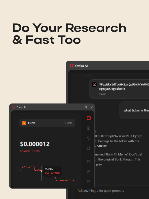 Hello_OtakuAI's tweet image. Otaku is live in V1 Beta.
Real tools. Real trades. No fluff.
Here’s what you can already do inside Otaku👇🏾