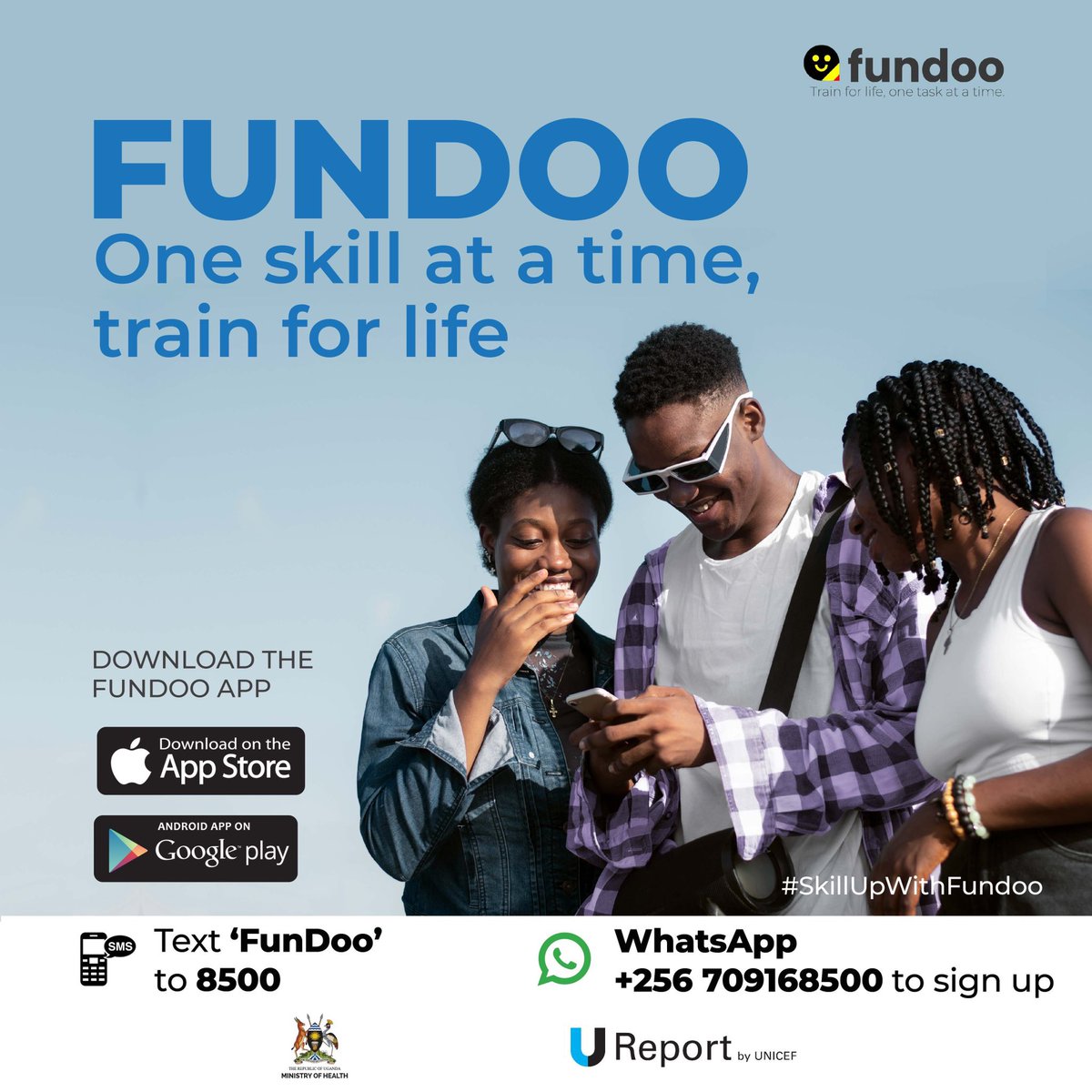 As we celebrate the World Youth Skills Day,learn a new skill today on Fundoo. Text Fundoo to 8500 or whats app 0709168500 and start today.#skills#U-report#youth.