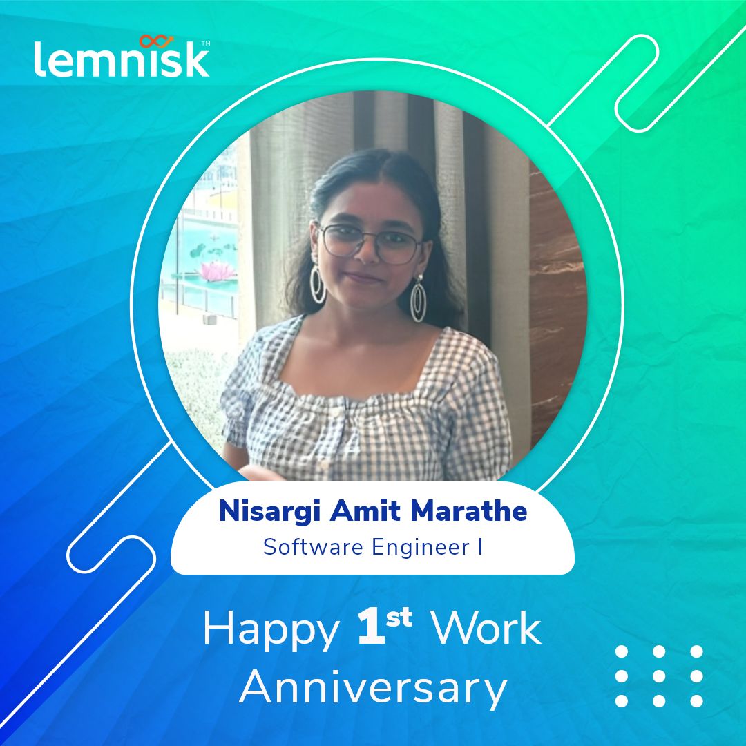 LemniskCo's tweet image. Congratulations, Nisargi Amit Marathe, on your #workanniversary. We thank you for your invaluable contribution and efforts to the company.😊
#lifeatlemnisk #happyworkanniversary