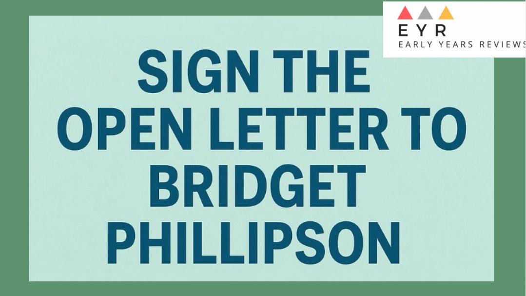 AaronTeamEC's tweet image. 📣 Last chance to sign!
Today’s the final day to add your name to the open letter calling for a rethink on early years policy.
✍️ Sign here: forms.cloud.microsoft/Pages/Response…
#PlayMatters #EarlyYearsMatter #LetTheChildrenPlay