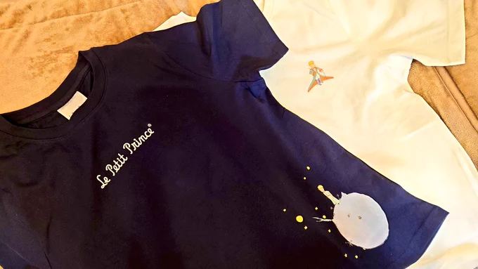 これは星の王子さまのTシャツ。残り少なかったから買えてよかった。
