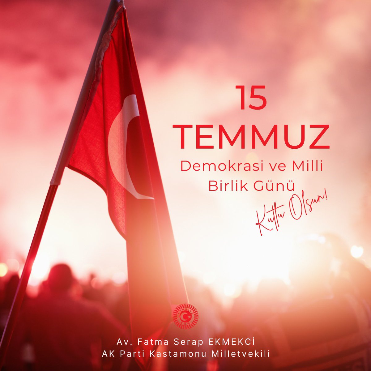 15 Temmuz’da millet dedi ki:
Egemenlik kayıtsız şartsız milletindir! 🇹🇷

#ZaferinAdıTürkiye 
#15TemmuzDestanı 
#DemokrasiVeMilliBirlikGünü