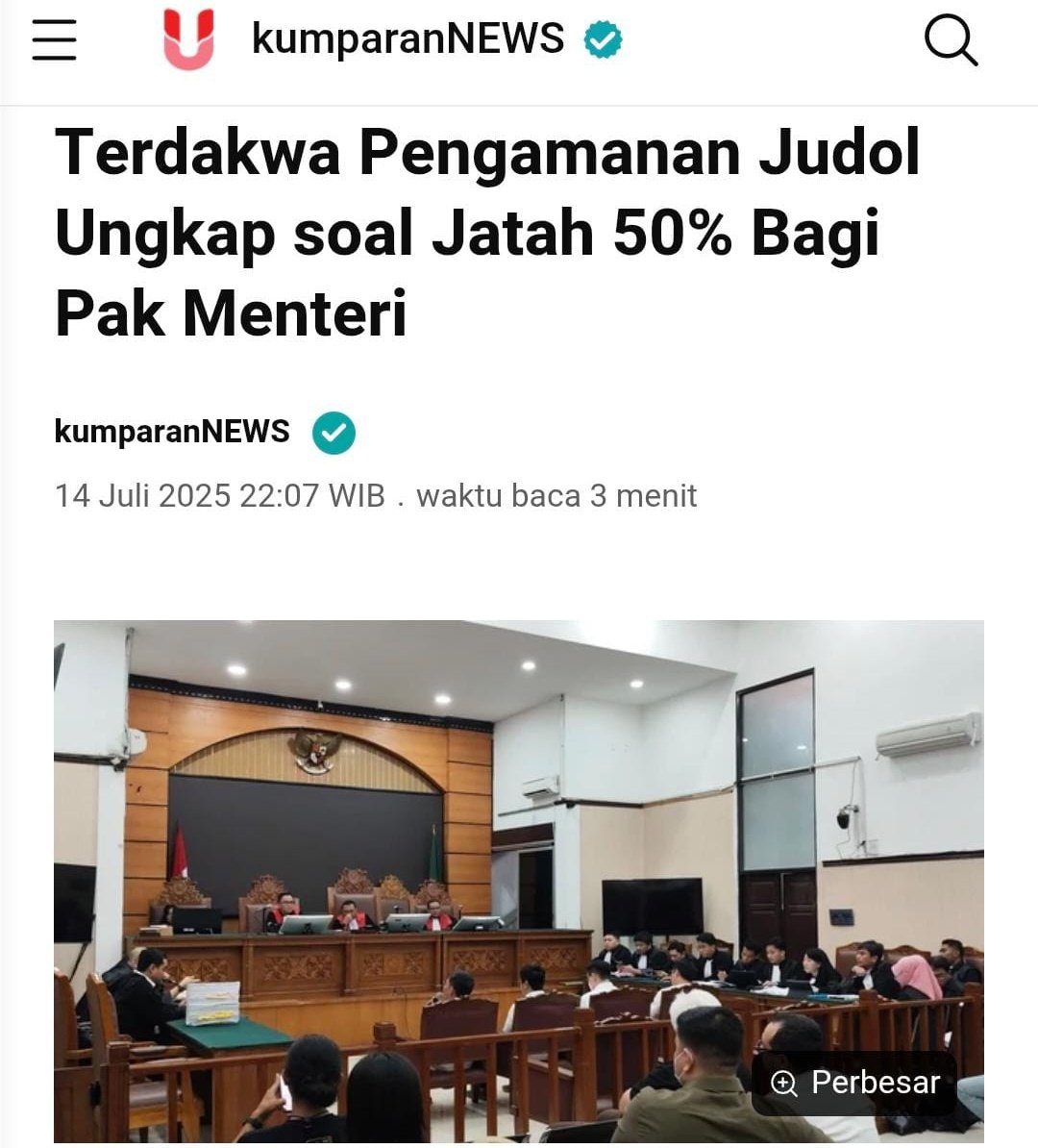 Kapan pak Menterinya diserok dan diborgol ?

Kok sepertinya orang sakti dan kebal hukum.

kumparan.com/kumparannews/t…