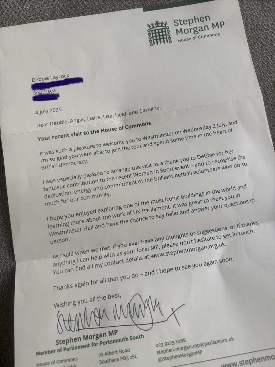Not everyday you get an envelope with the Houses Of Parliament crest printed on it, delivered through your door! 😉

Very appreciative though! 

<a href="/StephenMorganMP/">Stephen Morgan MP</a>