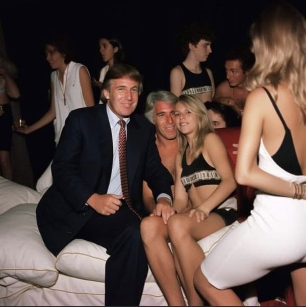 MAGA actually thinks it's Pam Bondi who wouldn't release the list.

lolol

They block their mind that Trump was Epstein's BUDDY.

LMFAO

#MAGA can you see this image, of Trump and Epstein touching this young woman? BLINK TWICE if you can *SEE* it, but your brain denies it.