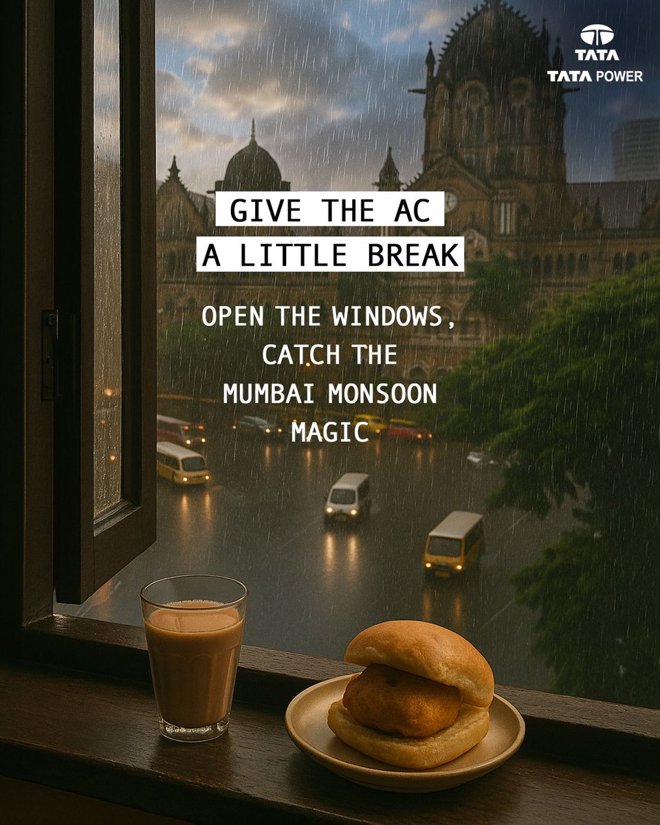 All you need to do is to open your windows!

With the rains cooling down the city, it's the perfect time to let nature take over. Enjoy the fresh breeze, the rhythm of the raindrops, and the comfort of knowing you're saving energy while soaking in the season.

#TataPowerMumbai
