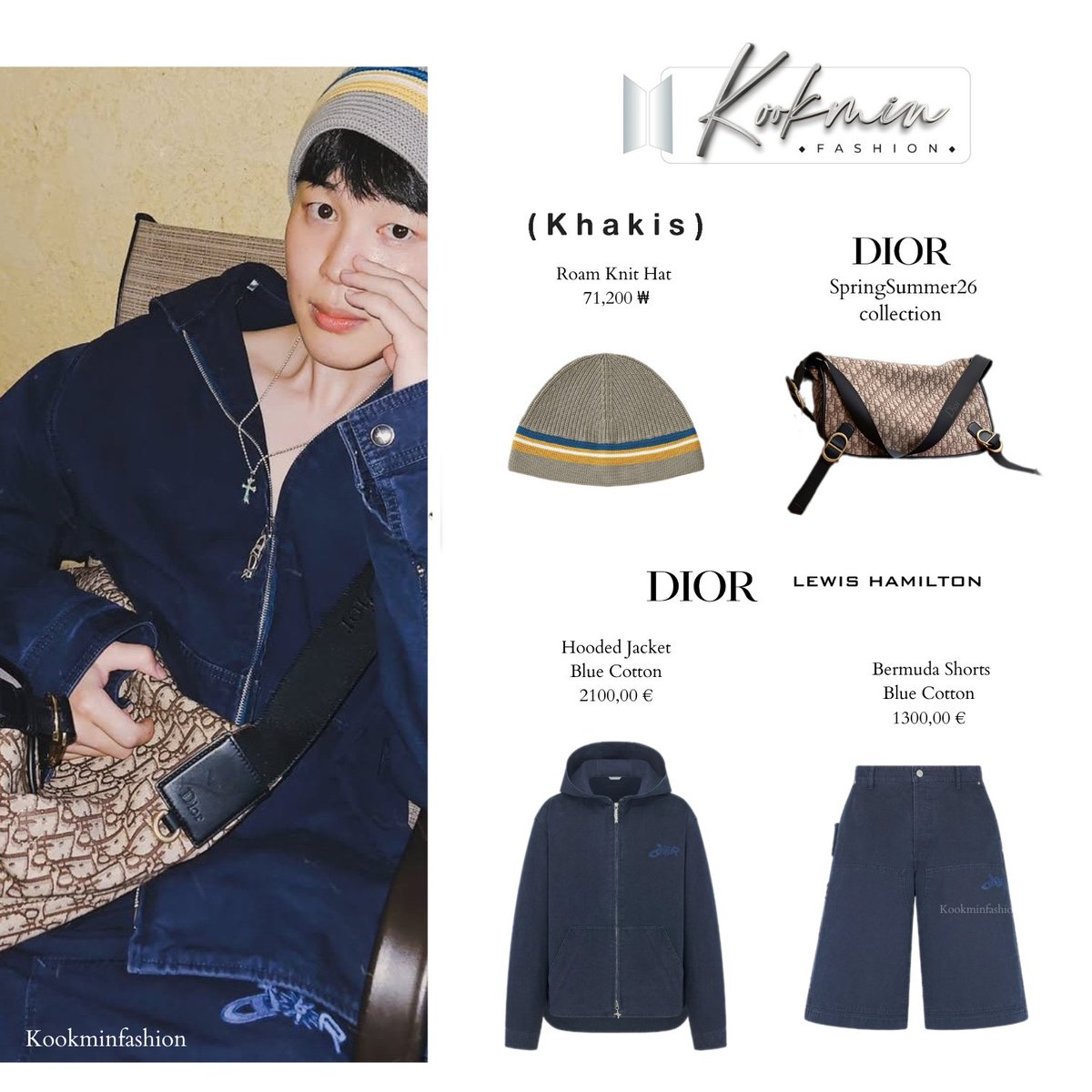 2025.07.15 | JIMIN Instagram post 

Wearing :
Top 상의  and Pants 바지 - dior and lewis Hamilton 
Beanie and bag - dior and khakis
#army__twwjiminoutfit
