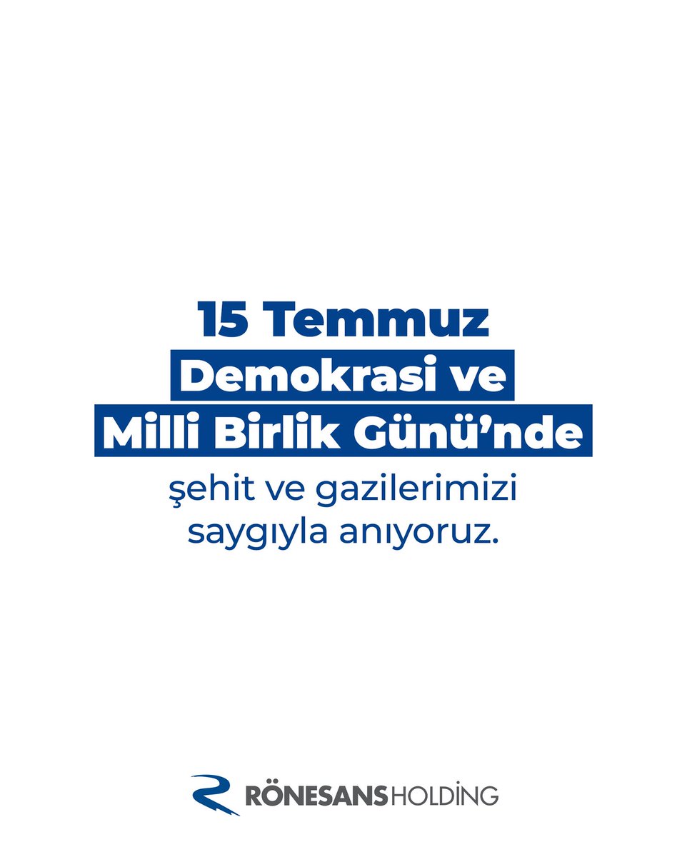 15 Temmuz Demokrasi ve Milli Birlik Günü’nde şehit ve gazilerimizi saygıyla anıyoruz.