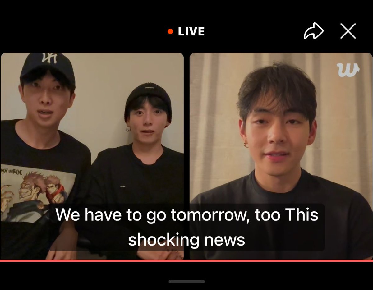 BTSVChartData's tweet image. Kim Taehyung, Jeon Jungkook and Kim Namjoon are live on Weverse after their IG live!!!