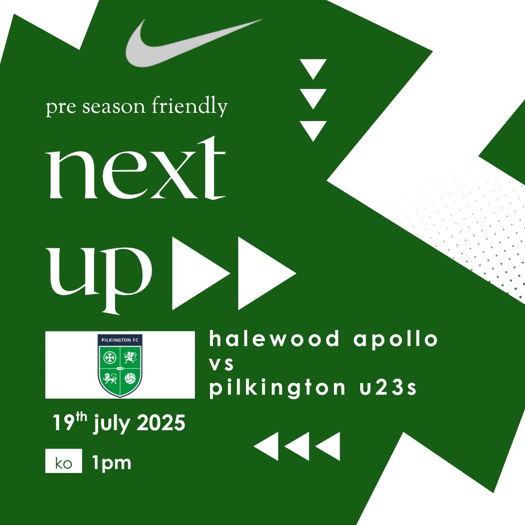 Mossley Hill Reserves - 25/26 (@mossleyhillres) on Twitter photo This coming Saturday we travel to Halewood to take on <a href="/HalewoodApollo/">Halewood Apollo FC</a> in our last scheduled friendly before the early start of <a href="/CheshireFL/">Cheshire Football League ⚽️</a>
Always a good side at The Apollo so will be a good test for our new look squad 🟢 This coming Saturday we travel to Halewood to take on <a href="/HalewoodApollo/">Halewood Apollo FC</a> in our last scheduled friendly before the early start of <a href="/CheshireFL/">Cheshire Football League ⚽️</a>
Always a good side at The Apollo so will be a good test for our new look squad 🟢