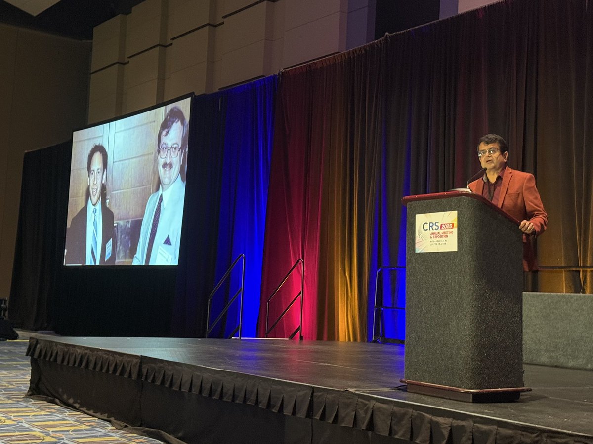 Nicholas A. Peppas (@npeppas) on Twitter photo Meanwhile, in Philadelphia on the other side of the Atlantic, <a href="/SMitragotri/">Samir Mitragotri</a> is receiving the <a href="/CRSScience/">Controlled Release Society</a> Founders Award and thanking two old timers, Bob Langer and <a href="/NPeppas/">Nicholas A. Peppas</a> (their 1984 photo shown in a slide). Thank you Samir. Meanwhile, in Philadelphia on the other side of the Atlantic, <a href="/SMitragotri/">Samir Mitragotri</a> is receiving the <a href="/CRSScience/">Controlled Release Society</a> Founders Award and thanking two old timers, Bob Langer and <a href="/NPeppas/">Nicholas A. Peppas</a> (their 1984 photo shown in a slide). Thank you Samir.