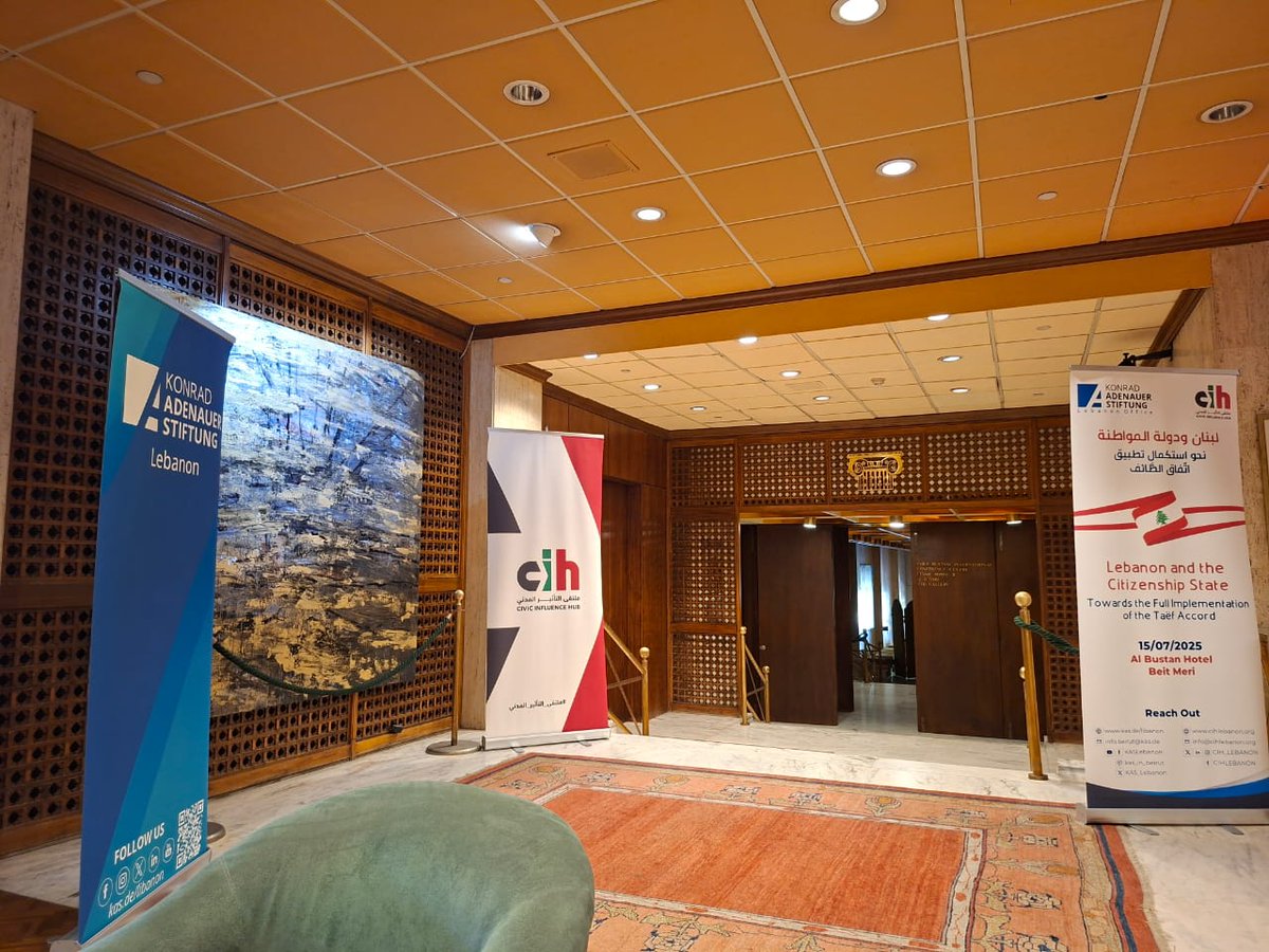 CIH_Lebanon's tweet image. في تعاون بين @CIH_Lebanon و @KAS_Lebanon بعد قليل ينطلق المؤتمر التشاوري: #لبنان و #دولة_المواطنة نحو استكمال تطبيق #اتّفاق_الطَّائف بمشاركة خبيرات وخبراء في #الدستور و #القانون و #السّياسات_العامَّة و #السوسيولوجيا و #الحوكمة_الرَّشيدة و #الديبلوماسية و #التواصل_و_الإعلام.…