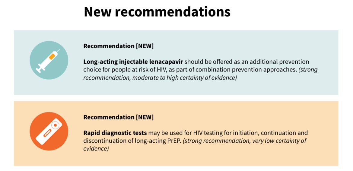 AliSMV7's tweet image. Guidelines on lenacapavir for HIV prevention and testing strategies for long-acting injectable pre-exposure prophylaxis
who.int/publications/i…