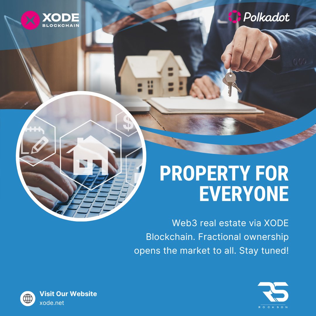 XodeNet's tweet photo. 🌐 Property for Everyone

Web3 real estate via XODE Blockchain. 

Fractional ownership opens the market to all. 
Stay tuned!

#XODEBlockchain #Polkadot #Web3Property #RWA #AccessibleInvesting https://t.co/R4J6DCYbss