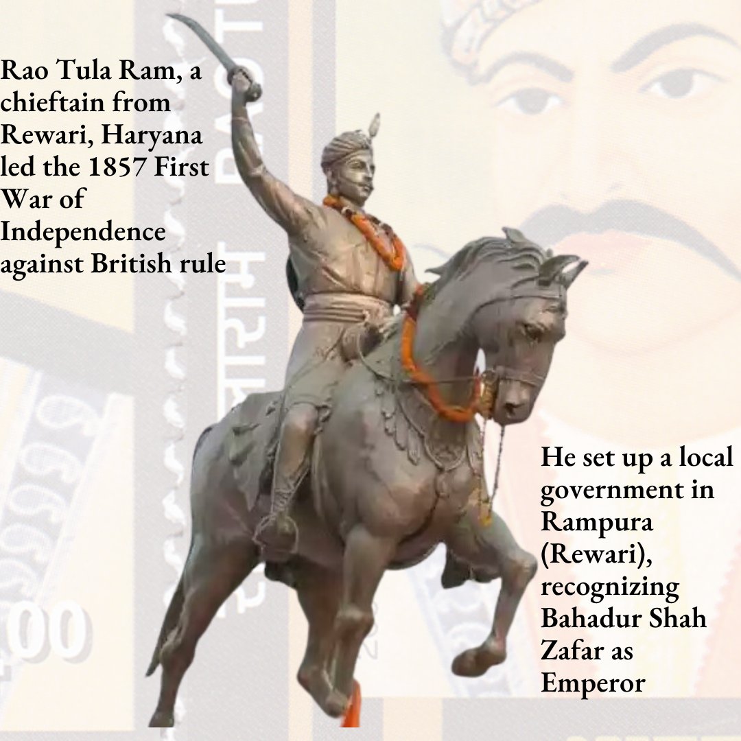 _IndianCulture's tweet photo. #FootnotesOfFreedom: Rao Tula Ram
Explore Haryana on the Indian Culture Portal
This week in #StateScape we are exploring the culture and history of Haryana.
#raotularam #1857 #haryana #haryanahistory #haryanaculture #haryanatourism #indianstates #statesofindia https://t.co/gZp35zmfRL
