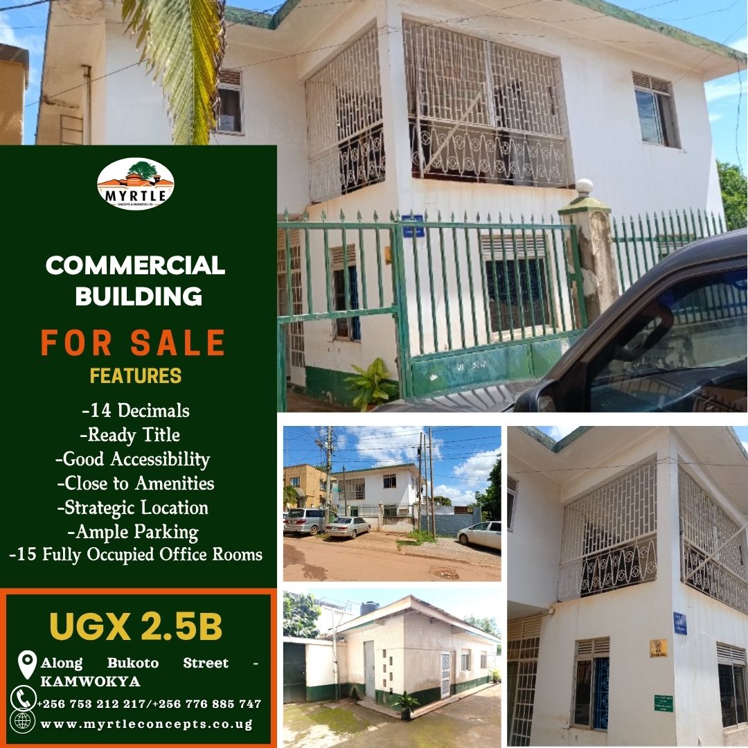 myrtle_concepts's tweet image. Commercial Building for Sale featuring 15 Fully Occupied Office rooms at UGX 2.5B , along Bukoto Street - Kamwokya ! Ideal for long-term investors seeking stable returns. Call: 0753212217 / 0776885747 to book a tour today!  #MCPUG #Propertyforsale #RealEstateAdvisorOfChoice.