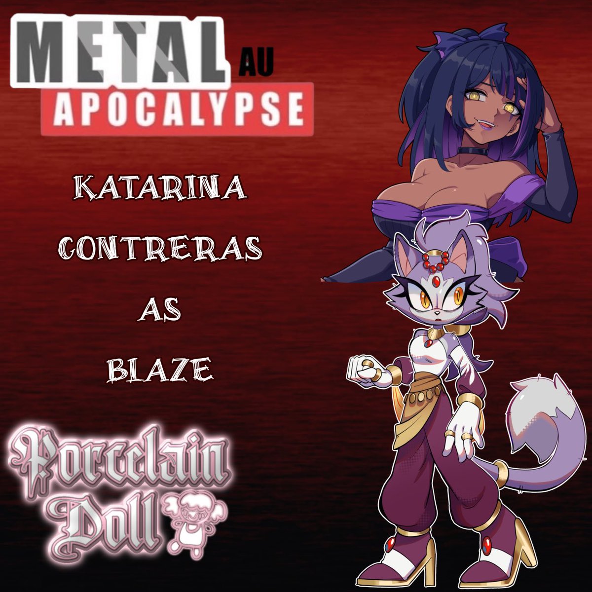 PorcelainDollTM's tweet image. 🔗⛓ CASTING ANNOUNCEMENT ⛓🔗

We’re excited to announce that @ContrerasVoices will voice Blaze in Feelin_Anemoia’s Sonic Metal Apocalypse AU! Congratulations, Katarina! 🤗💕

11 days remain until the first episode of the Metal AU releases.
